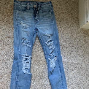 American eagle ripped jeggings